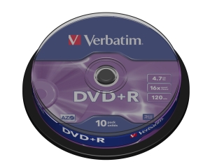 Verbatim DVD+R 4.7GB 16x spindl 10ks