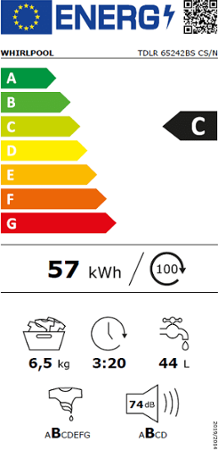 Whirlpool TDLR 65242BS CS/N