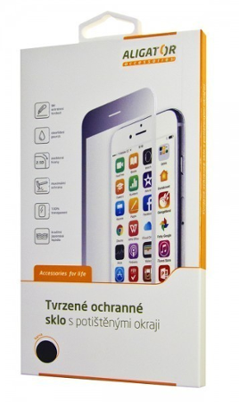 Aligator Print tvrzené sklo Xiaomi Redmi Note 9, černá