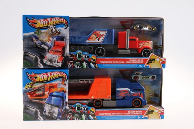 Hot Wheels havarující tahač 