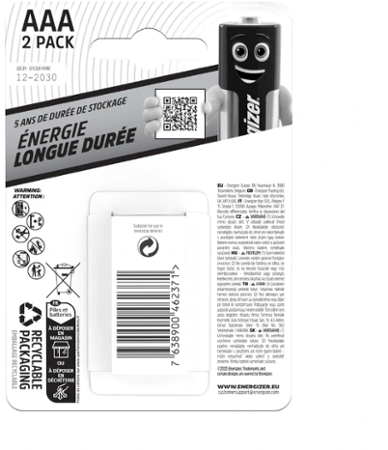 Energizer Baterie Alkaline AAA 2ks EE002