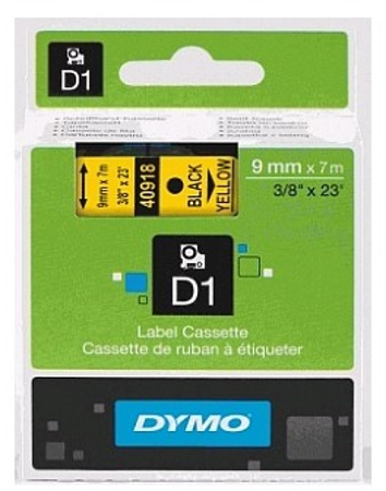 Páska DYMO D1 9mm černá/žlutá