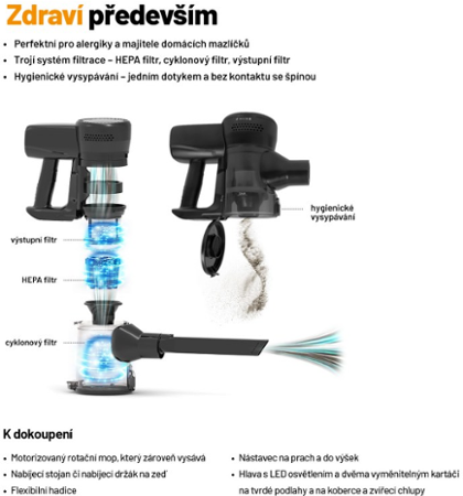 Lauben Stick Vacuum 2in1 Pet Plus 400BC
