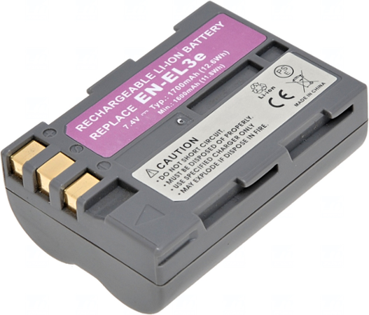 T6 power Nikon EN-EL3e, EN-EL3, EN-EL3a, 1700mAh