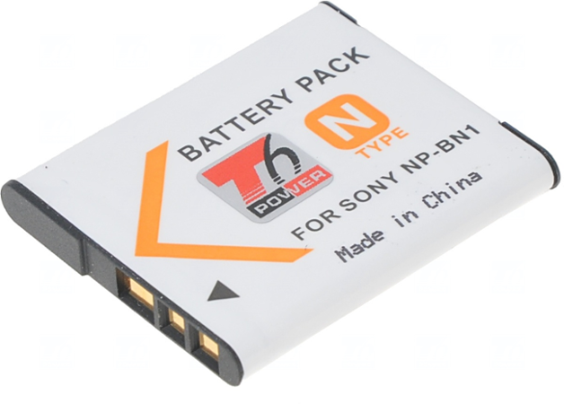 Baterie T6 power Sony NP-BN1, 650mAh, 2,3Wh, šedá