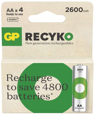 GP ReCyko 2600 AA (HR6), 4 ks 1032224260