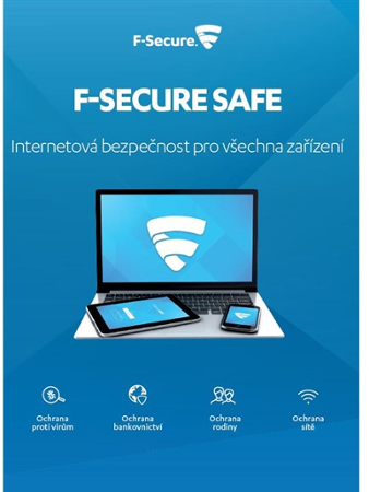 F-SECURE SAFE pro 3 zařízení na 6 měsíců, FCFXBR1N001XN