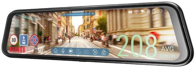 NAVITEL MR750 SMART celoobrazovková palubní kamera ve zpětném zrcátku s WIFI a GPS