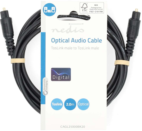 Nedis CAGL25000BK20 TosLink 2 m