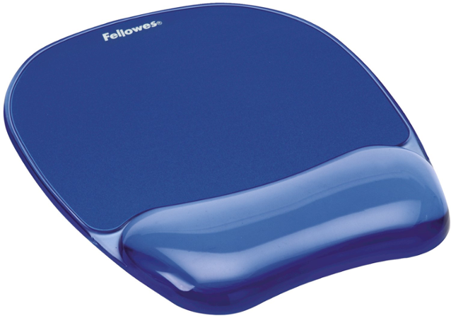 Fellowes Podložka pod myš a zápěstí CRYSTAL gelová modrá