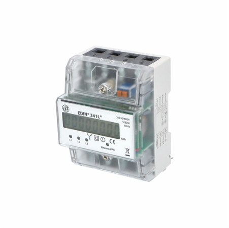 Eleman EDIN 341L, 80A, 4,5mod., LCD, 3-fáz., 1-tar., podružný