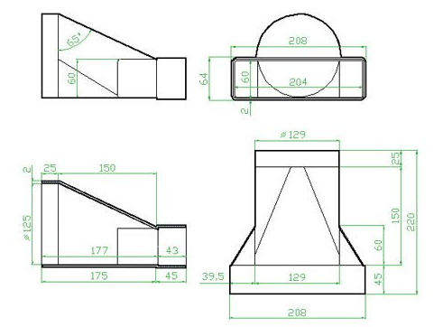 Faber Přechod čtyřhran-kruh 87.570