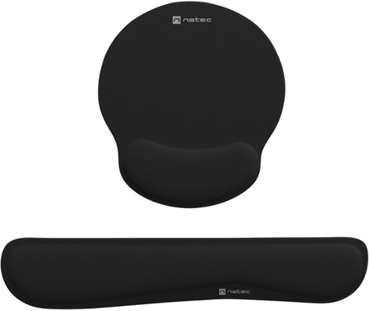 Ergonomický set podložek pod zápěstí Natec CHIPMUNK 2v1, černá