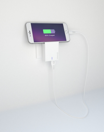 Swissten Travel Slim adaptér Smart IC 2xUSB 3A, bílá