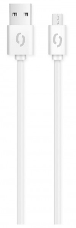Aligator datový kabel 2A micro USB 2m, bílý