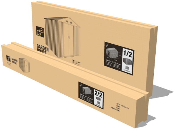 Zahradní domek G21 GAH 1300 hnědý