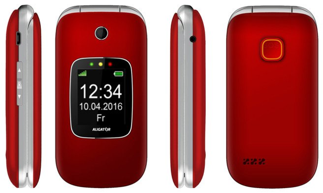 Aligator V650 Senior červeno-stříbrný