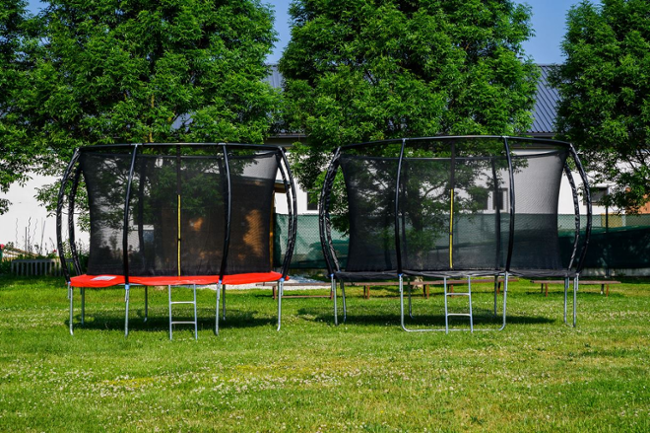 G21 SpaceJump 366 cm + ochranná síť + žebřík černá