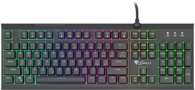 Genesis herní hybridní klávesnice THOR 210/RGB/Drátová USB/CZ/SK layout/Černá