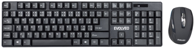 EVOLVEO WK-142, set bezdr. klávesnice a myši