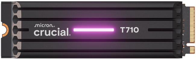 Crucial 1TB T710 SSD s heatsink