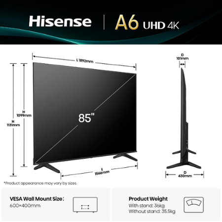 Hisense 85A6Q