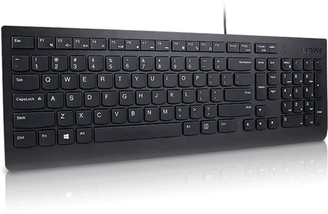 Lenovo Essential/Drátová USB/CZ-SK layout/Černá
