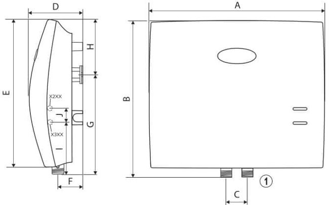 Dražice MX 2209 5,5kW/9kW 105213311