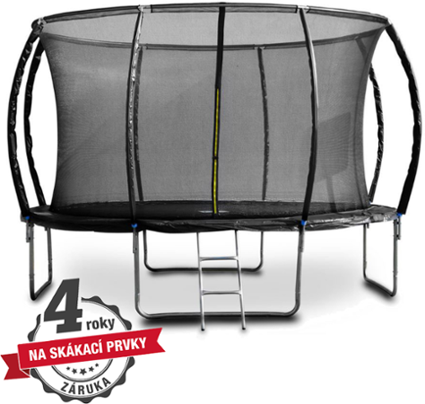 G21 SpaceJump 366 cm + ochranná síť + žebřík černá