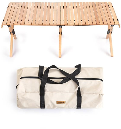 Naturehike skládací rolovací dřevěný stolek 10,5 kg - buk