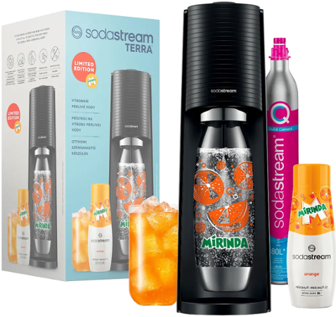 SodaStream TERRA Black MIRINDA Mpack