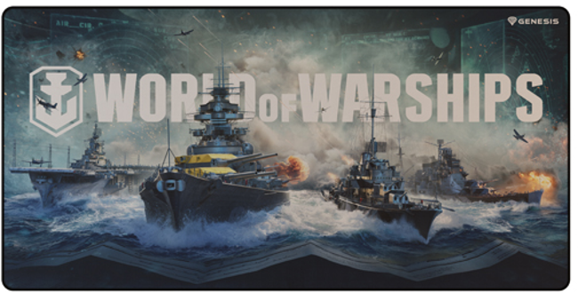 Herní podložka pod myš Genesis CARBON 500 WORLD of WARSHIPS ARMADA, MAXI 90x45cm