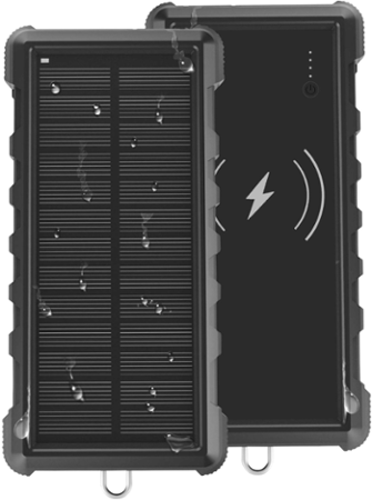Solární powerbanka VIKING W24W 24000mAh, QC3.0, bezdrátové nabíjení