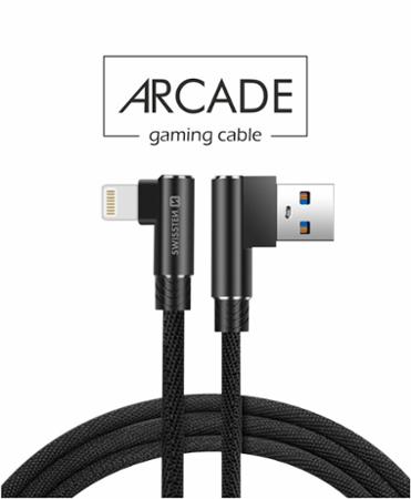 Swissten Arcade USB / Lightning 1,2 m černý