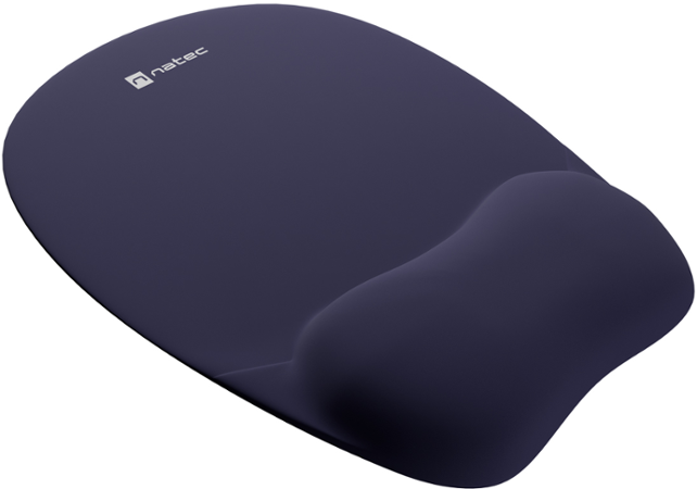 Podložka pod myš ergonomická Natec CHIPMUNK, paměťová pěna, Navy modrá, 230x200 mm