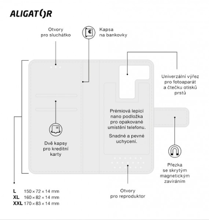 Aligator UNIVERSE XXL černé
