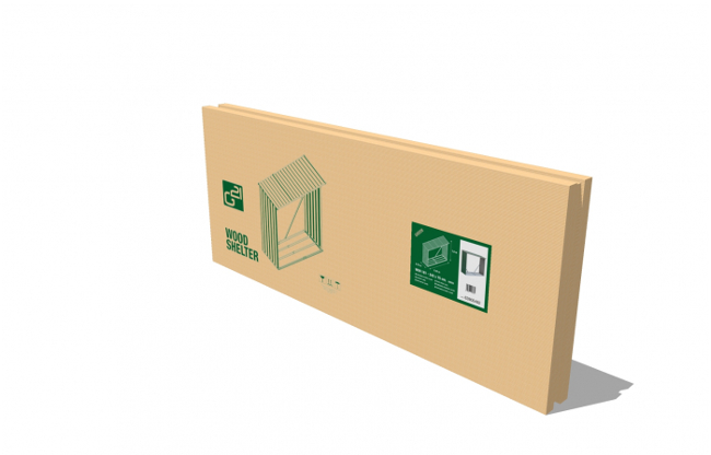 Přístřešek na dřevo G21 WOH 136 - 182 x 75 cm, zelený - GWS-137-GRN