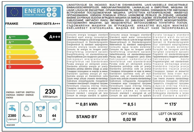 Franke FDW 613 DTS A+++