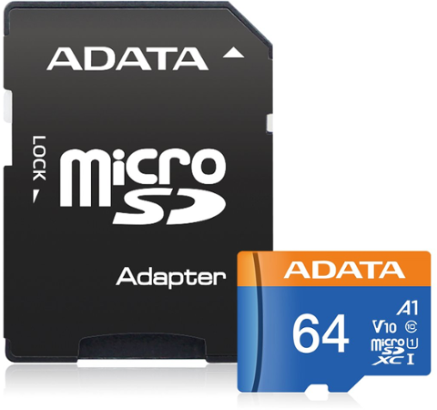 ADATA microSDXC 64 GB UHS-I U1 AUSDX64GUICL10A1-RA1