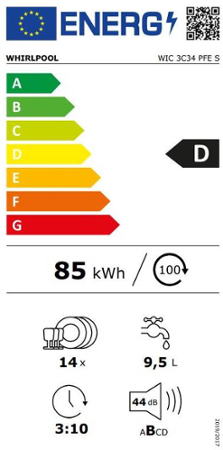 Whirlpool WIC 3C34 PFE S