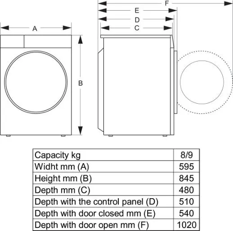 Hisense WD3S8045BW3