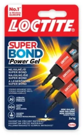 LOCTITE Super Bond Power Gel Mini Trio, 3g