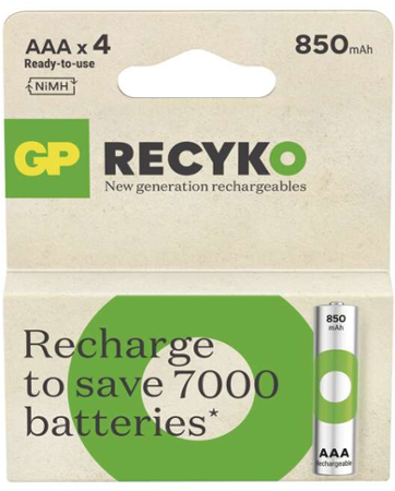 GP ReCyko AAA 850mAh 4ks 1032124081