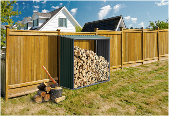 Přístřešek na dřevo G21 WOH 136 - 182 x 75 cm, zelený - GWS-137-GRN