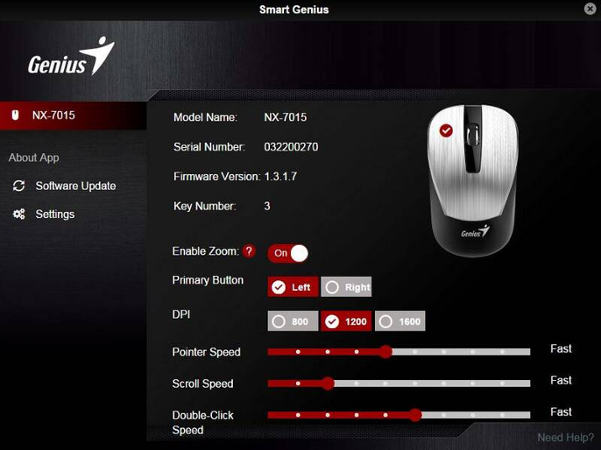 Genius NX 7015 stříbrná