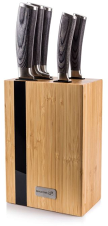 Sada nožů Gourmet Rustic + bambusový blok G21