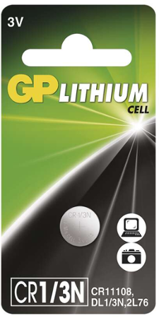 GP lithiová knoflíková baterie CR1/3N, 1 ks