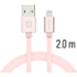 Swissten Textile USB / Lightning 2,0 m růžovo/zlatý