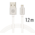 Swissten Textile USB / Lightning 1,2 m stříbrný
