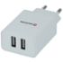 Swissten Smart IC 2x USB 2,1A + USB-C 1,2m, bílá